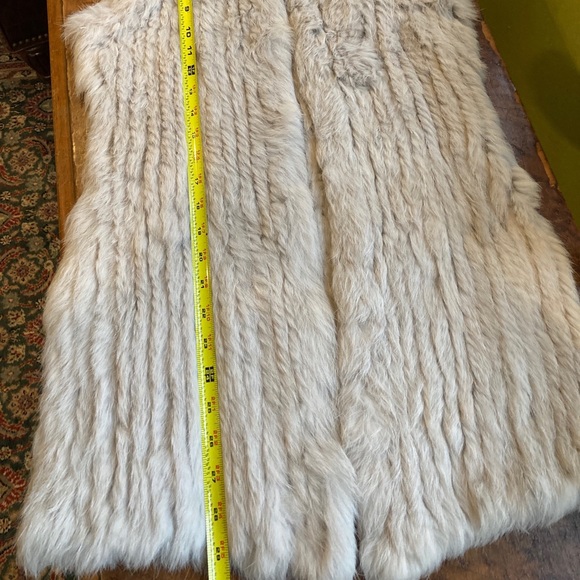 Light grey real rabbit fur vest - Picture 6 of 7